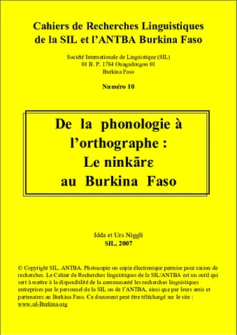 Phonologie du ninkare
